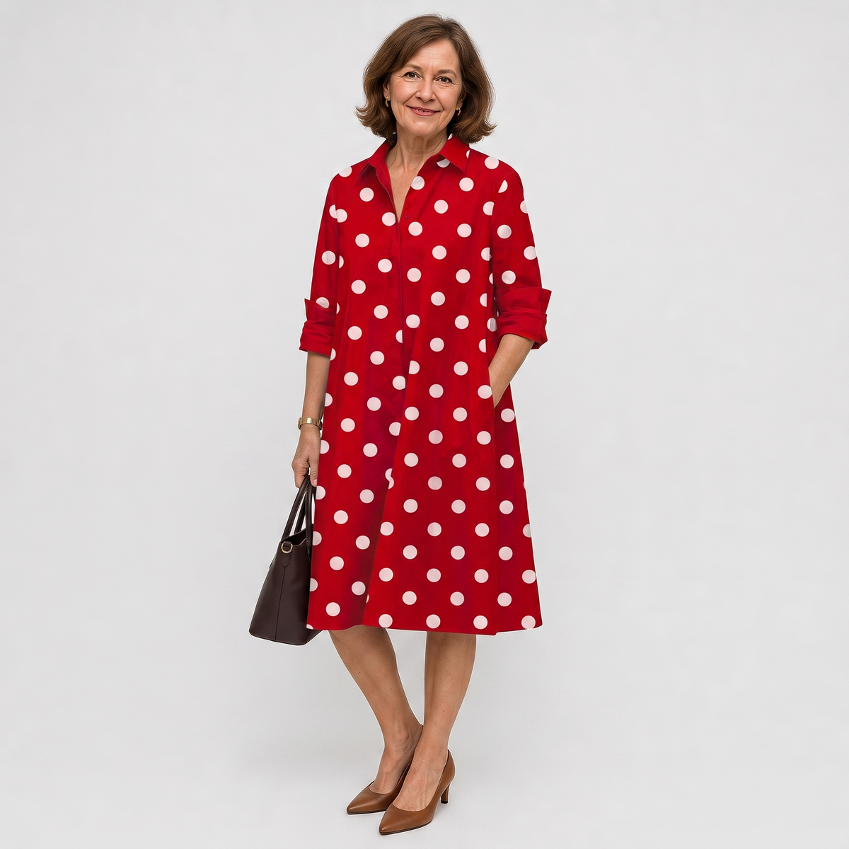 Ursula | Knee-Length Shirt Dress in Timeless Design