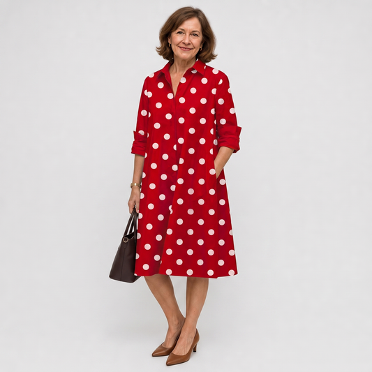 Ursula | Knee-Length Shirt Dress in Timeless Design