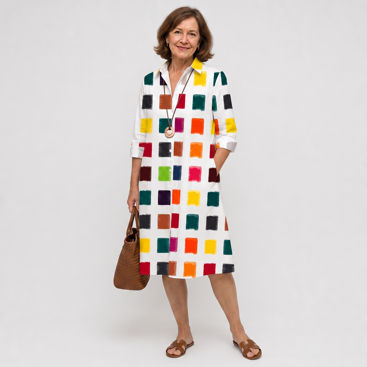 Regina | Summery Shirt Dress with Flowing Cut