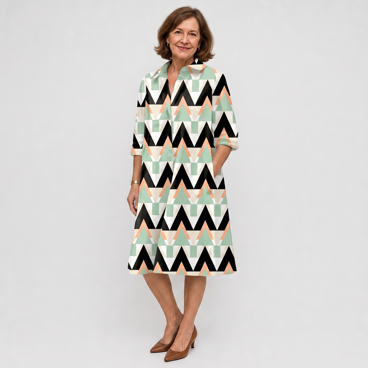 Frieda | Elegant Shirt Dress in Simple Design