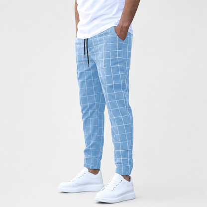 Adalbert | Checked Joggers with Straight Cut