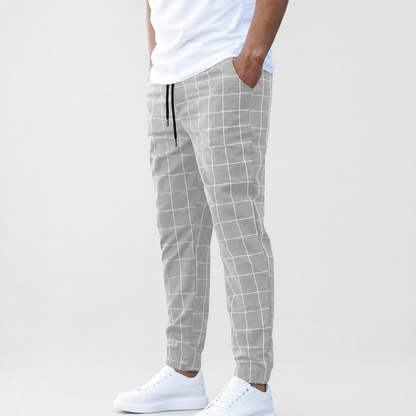 Adalbert | Checked Joggers with Straight Cut