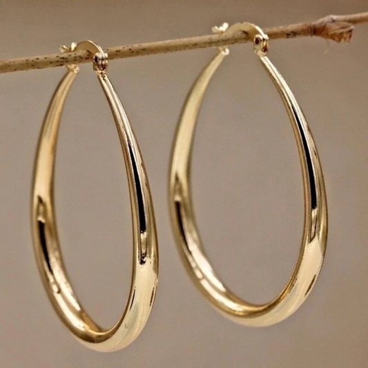 Annalise | Vintage Gold Hoop Earrings