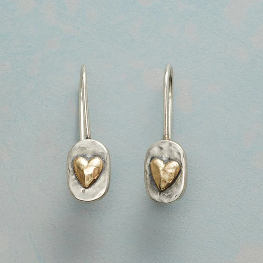 Editha | Bicolour Heart Motif Earrings