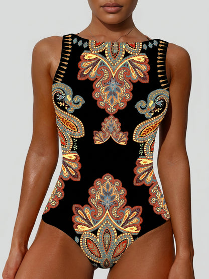 Birgitta | Paisley Sleeveless One-Piece Swimsuit