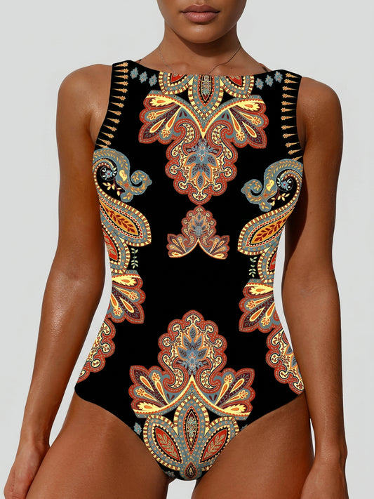 Birgitta | Paisley Sleeveless One-Piece Swimsuit