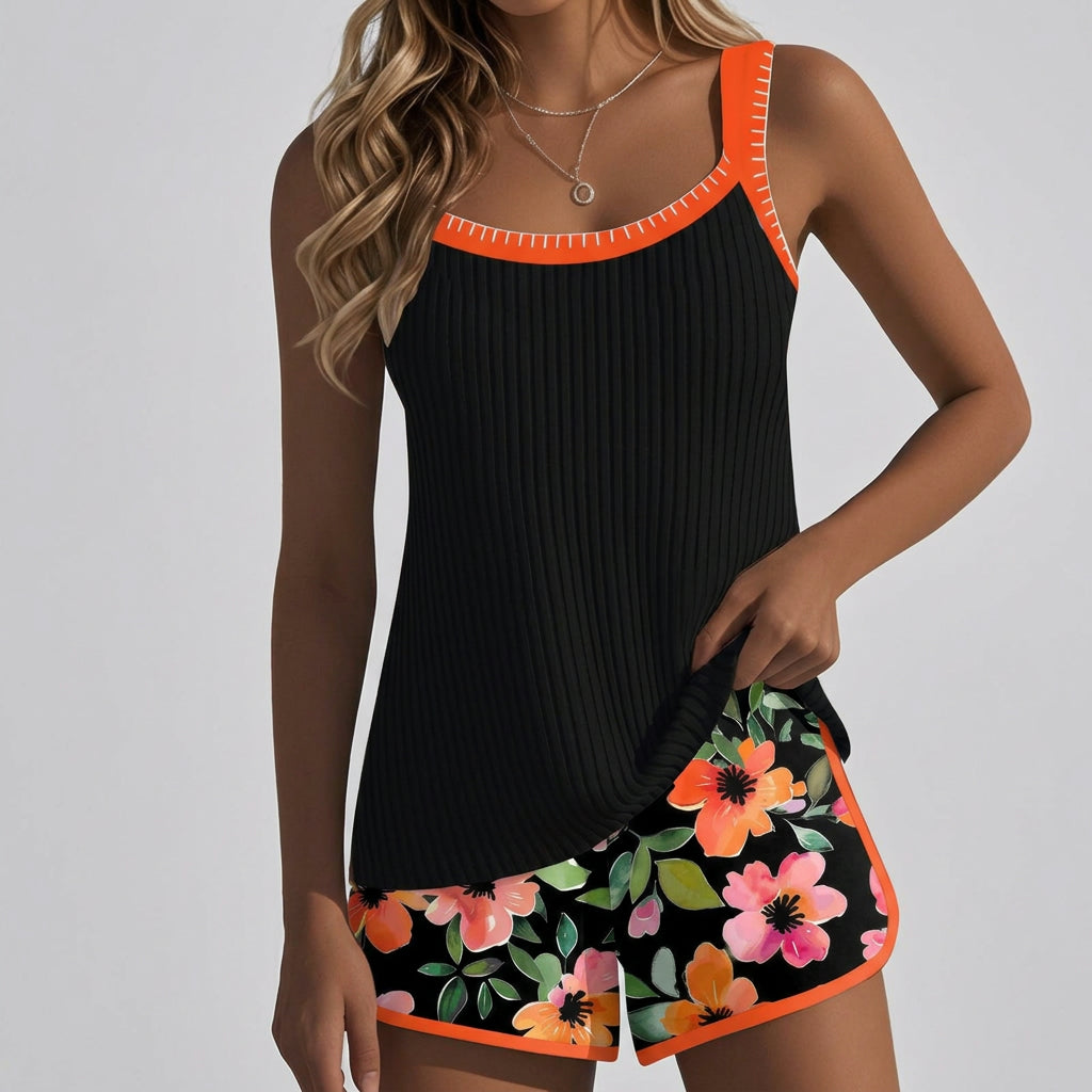 Doris | Comfortable Floral Tankini Combo