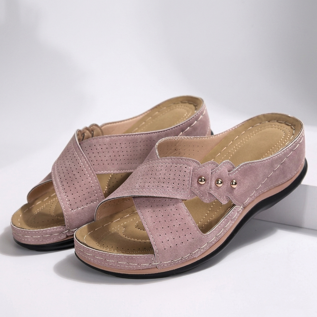 Ilona | Comfortable Wedge Sandals with Crossover Straps