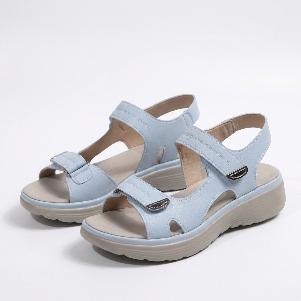 Linda | Comfortable Wedge Sandals for Women with Velcro Fastening