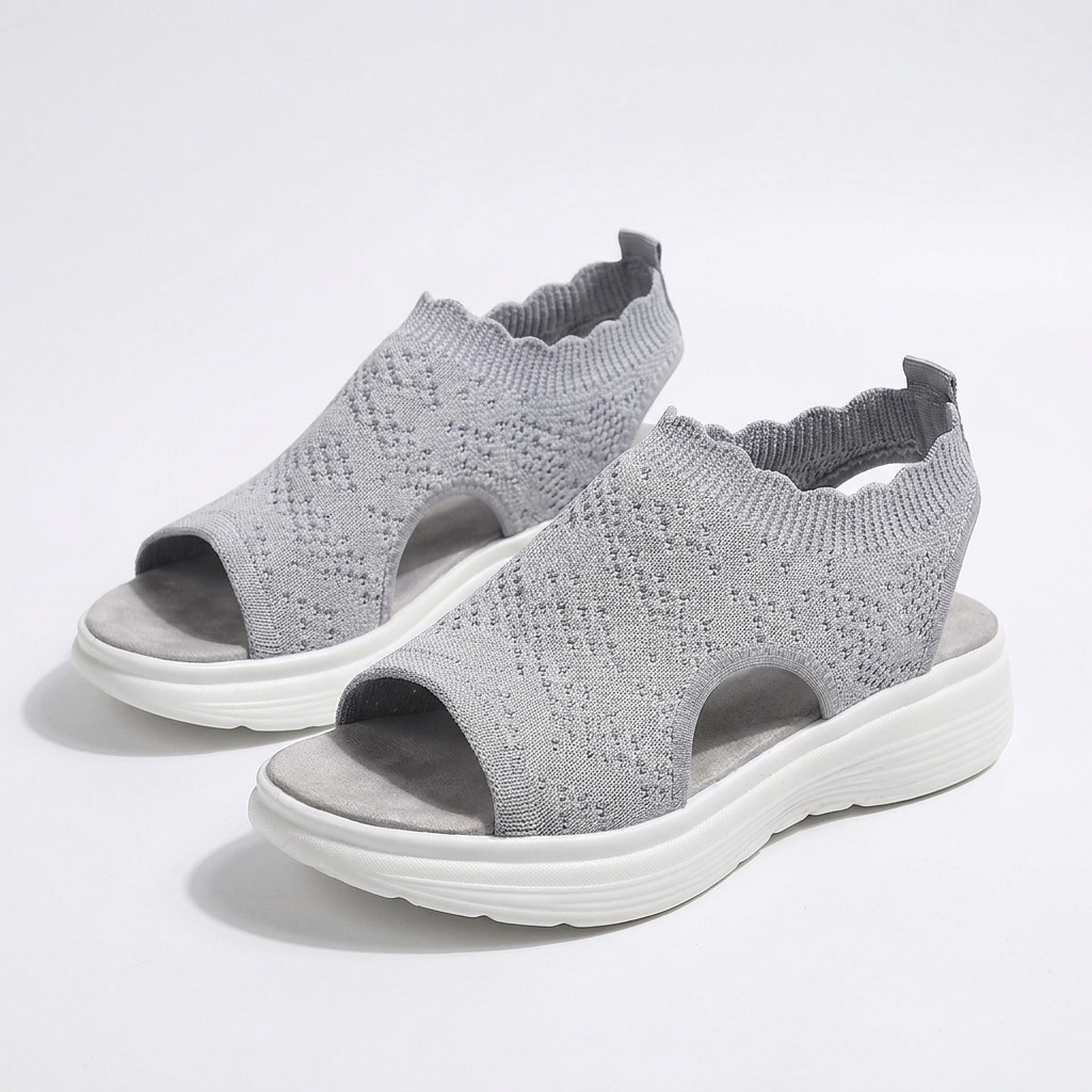 Gwen | Casual Knit Sandals with Wedge Sole