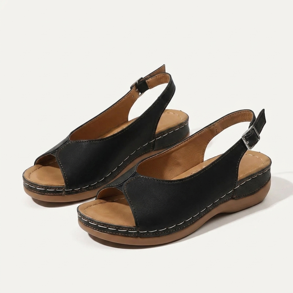 Gitta | Retro Sandals with Adjustable Heel Strap