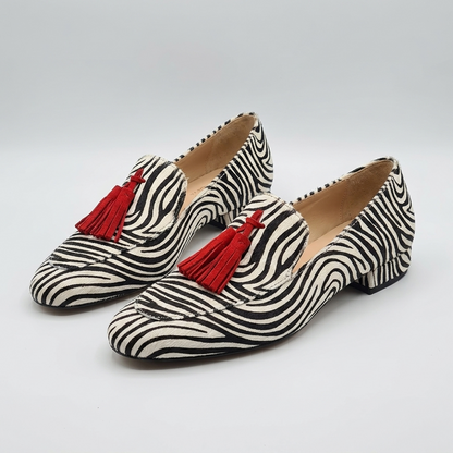 Tahlia | Women's Zebra Print Loafers