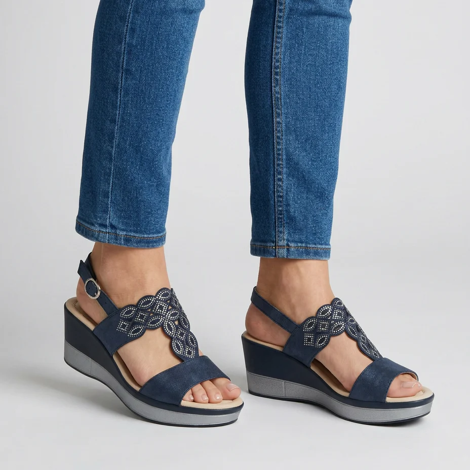 Silke | Wedge Sandals for Women with Adjustable Strap