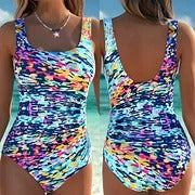 Adelinde | One-Piece Swimsuit with Bright Print Detail