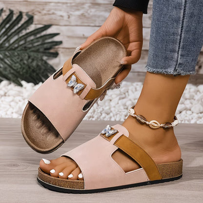 Andrea | Platform Sandals with Elegant Jewelled Clasp