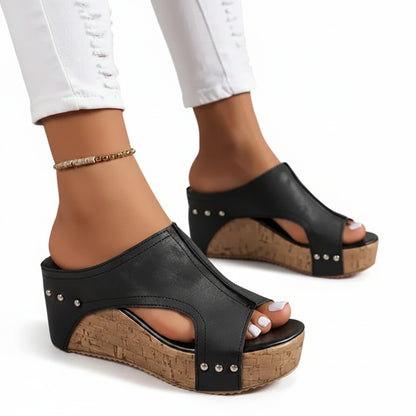 Marlene | Wedge Sandals with Cork Sole and Stable Fit