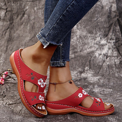 Karen | Comfortable Orthopaedic Sandals with Floral Pattern