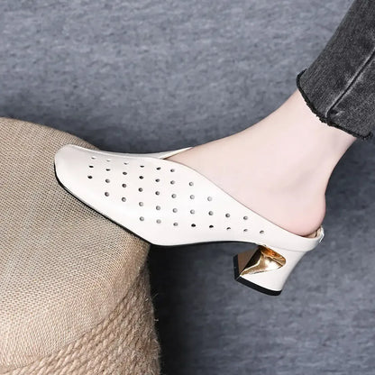 Waltraud | On-Trend Sandals with Stable Hollow Heel
