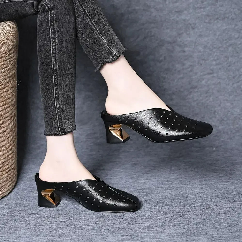 Waltraud | On-Trend Sandals with Stable Hollow Heel