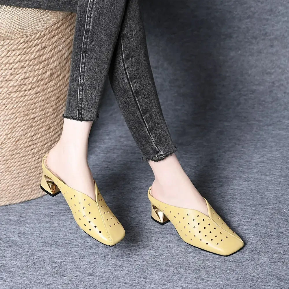 Waltraud | On-Trend Sandals with Stable Hollow Heel