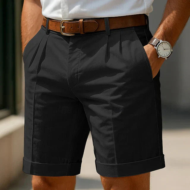 Theodore | Elegant Everyday Shorts with Pleated Front