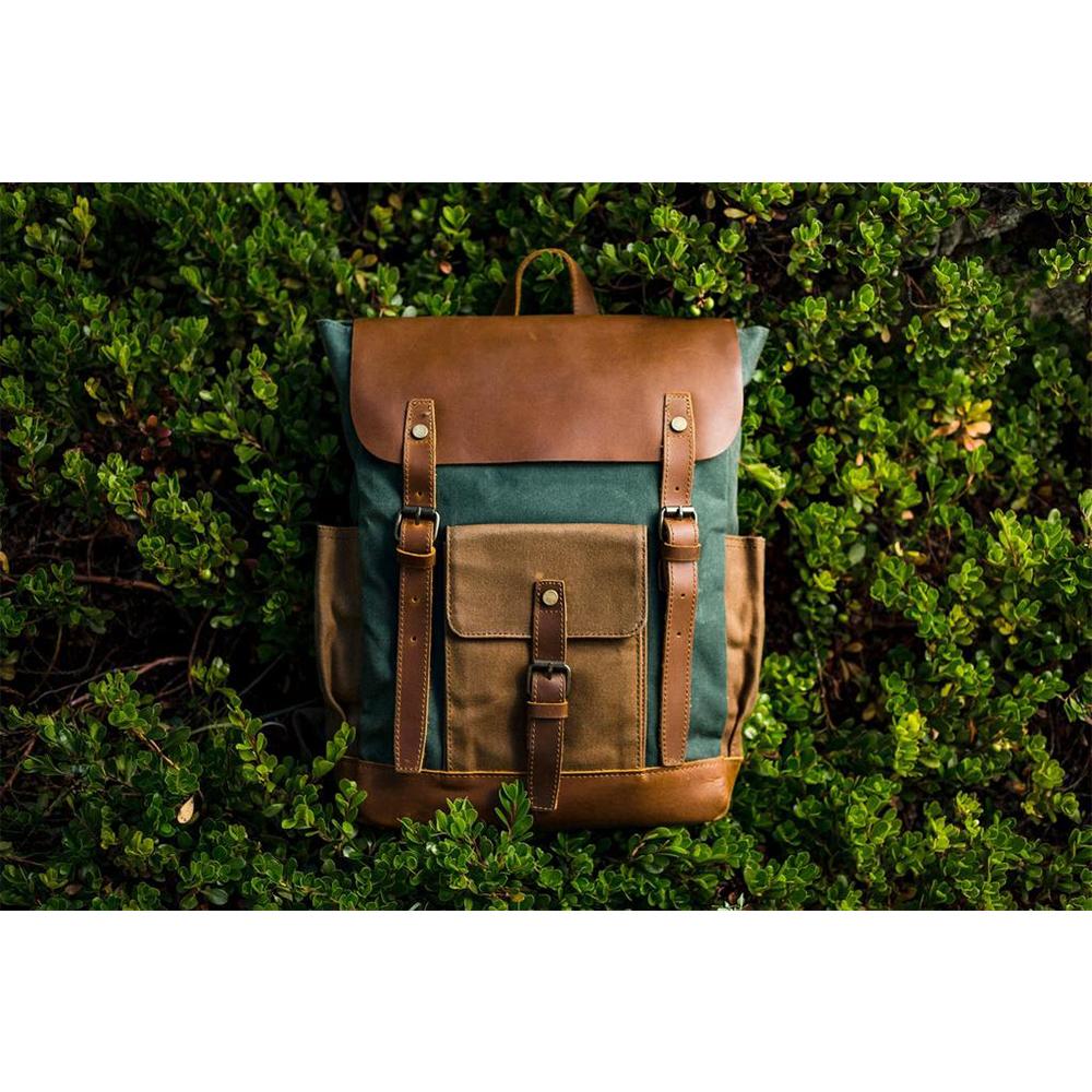 Alice Springs waxed canvas laptop backpack — Beverley Lane