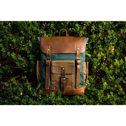 Alice Springs waxed canvas laptop backpack — Beverley Lane