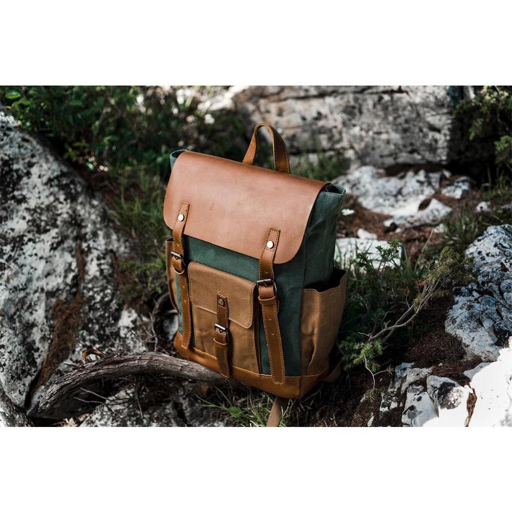 Alice Springs waxed canvas laptop backpack — Beverley Lane