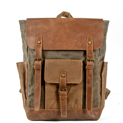 Alice Springs waxed canvas laptop backpack in Army Green — Beverley Lane