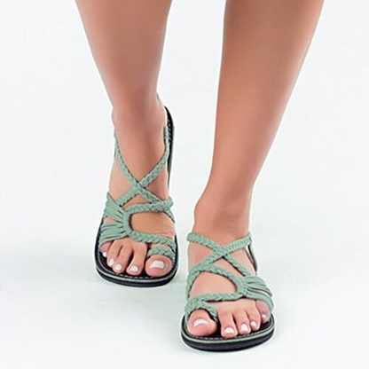Steffi | Flat Summer Sandals in Natural Look