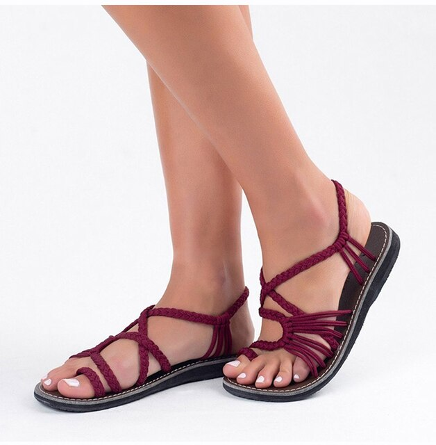 Steffi | Flat Summer Sandals in Natural Look