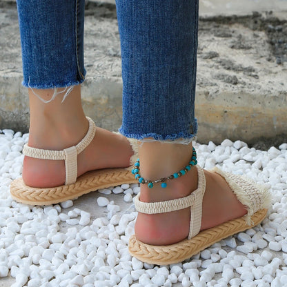 Martha | Sandals with Tassel Straps