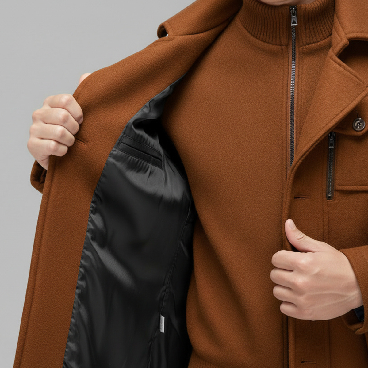 Max | Luxury Wool Coat with Thermal Inner Jacket for Men