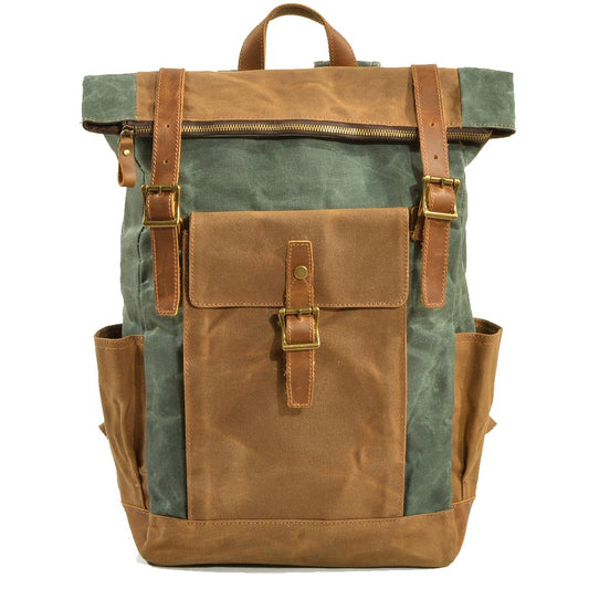 Kalgoorlie waxed canvas backpack in Emerald Green — Beverley Lane