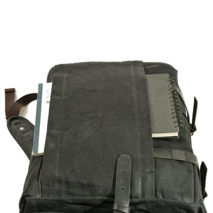 Cairns waxed canvas rolltop backpack — Beverley Lane