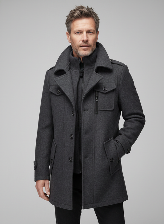 Tommy | Elegant Long Winter Jacket for Men