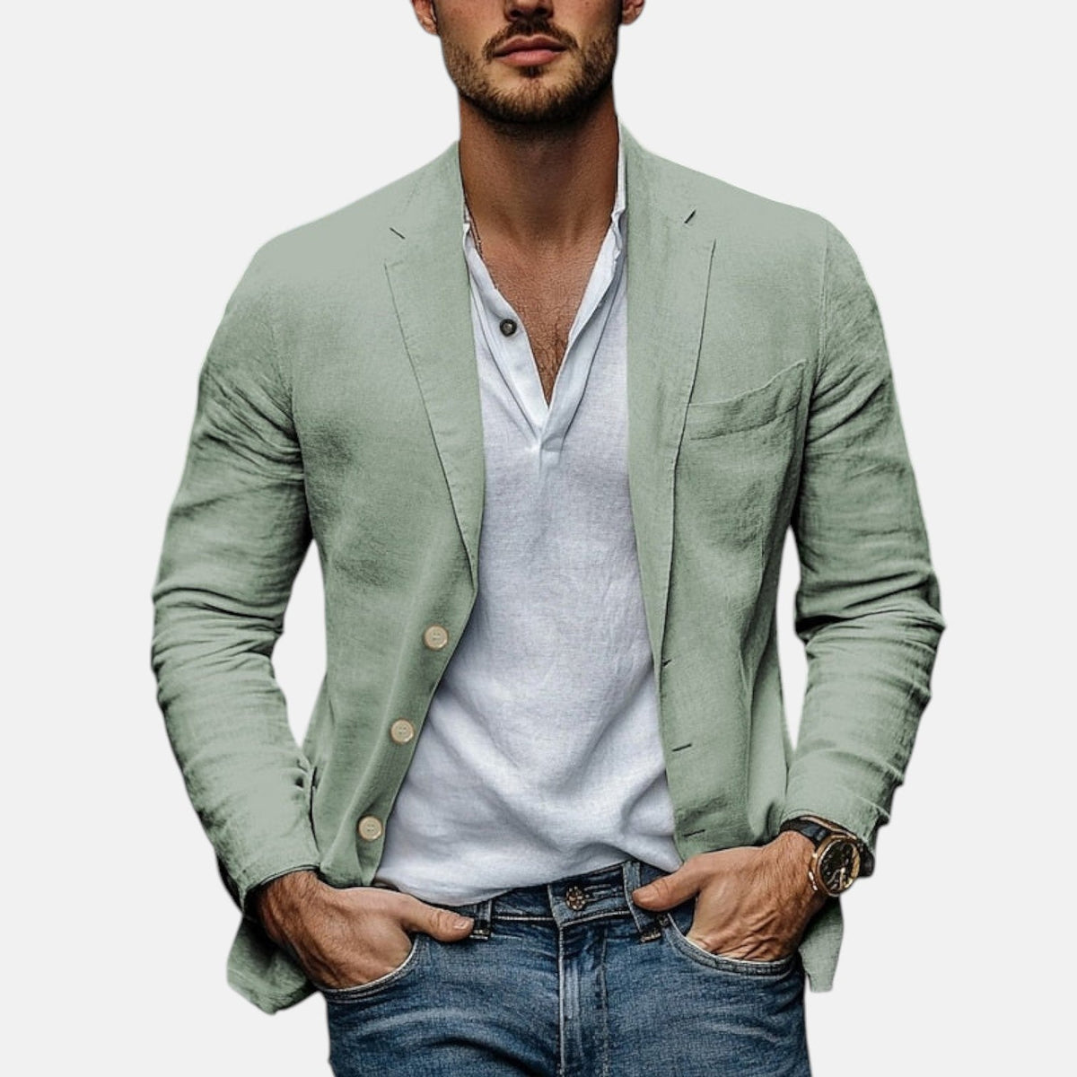 Renzo | Elegant Lightweight Linen Summer Blazer for Men