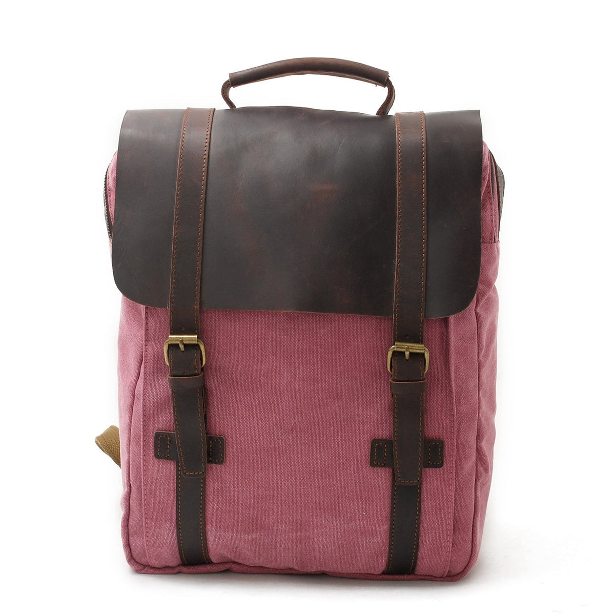 Akaroa cotton canvas backpack in Pink — Beverley Lane
