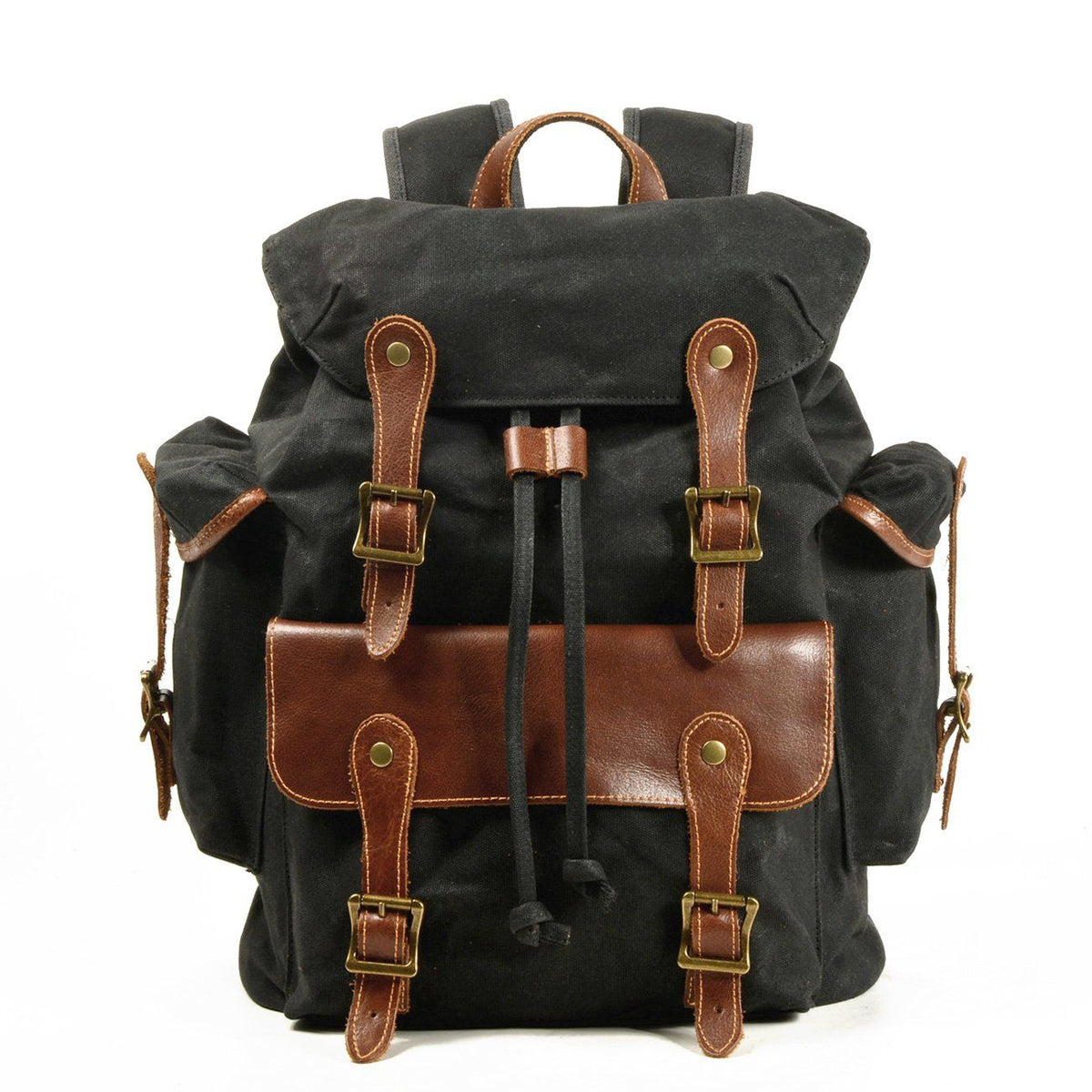 Byron Bay waxed canvas backpack in Black — Beverley Lane