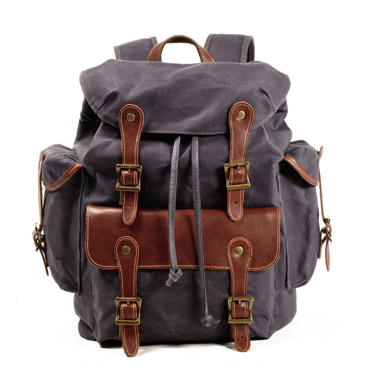 Byron Bay waxed canvas backpack in Light Grey — Beverley Lane