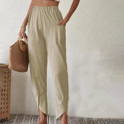 Esari | Relaxed Pants with Frayed Hem