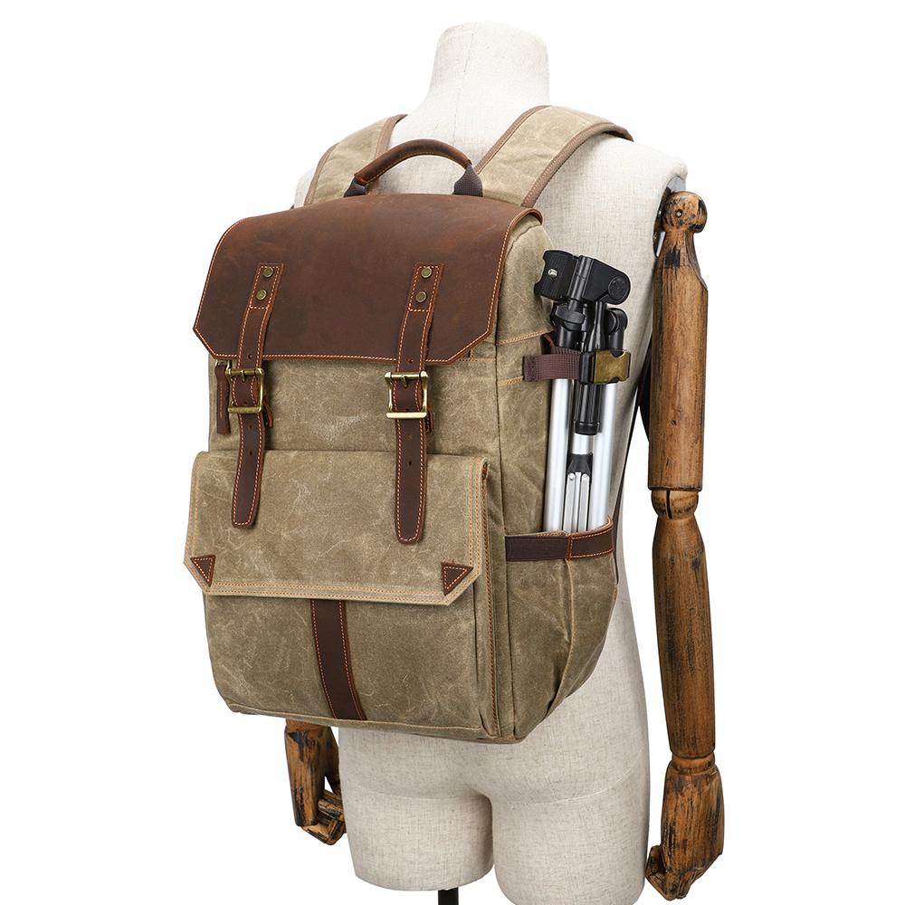 Kaikoura waxed canvas camera backpack — Beverley Lane