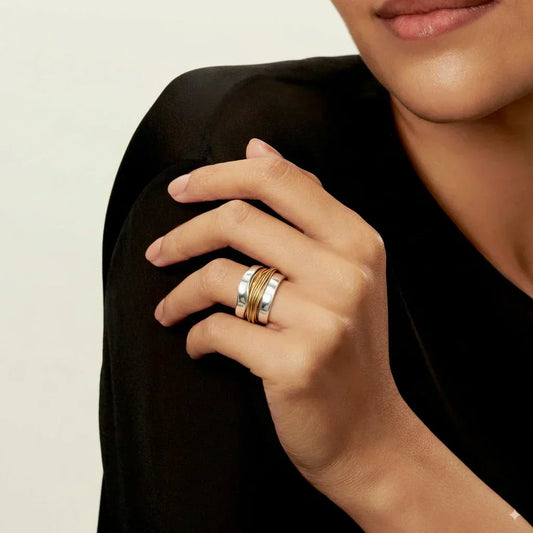 Bettina | Silver x Gold Filament Ring