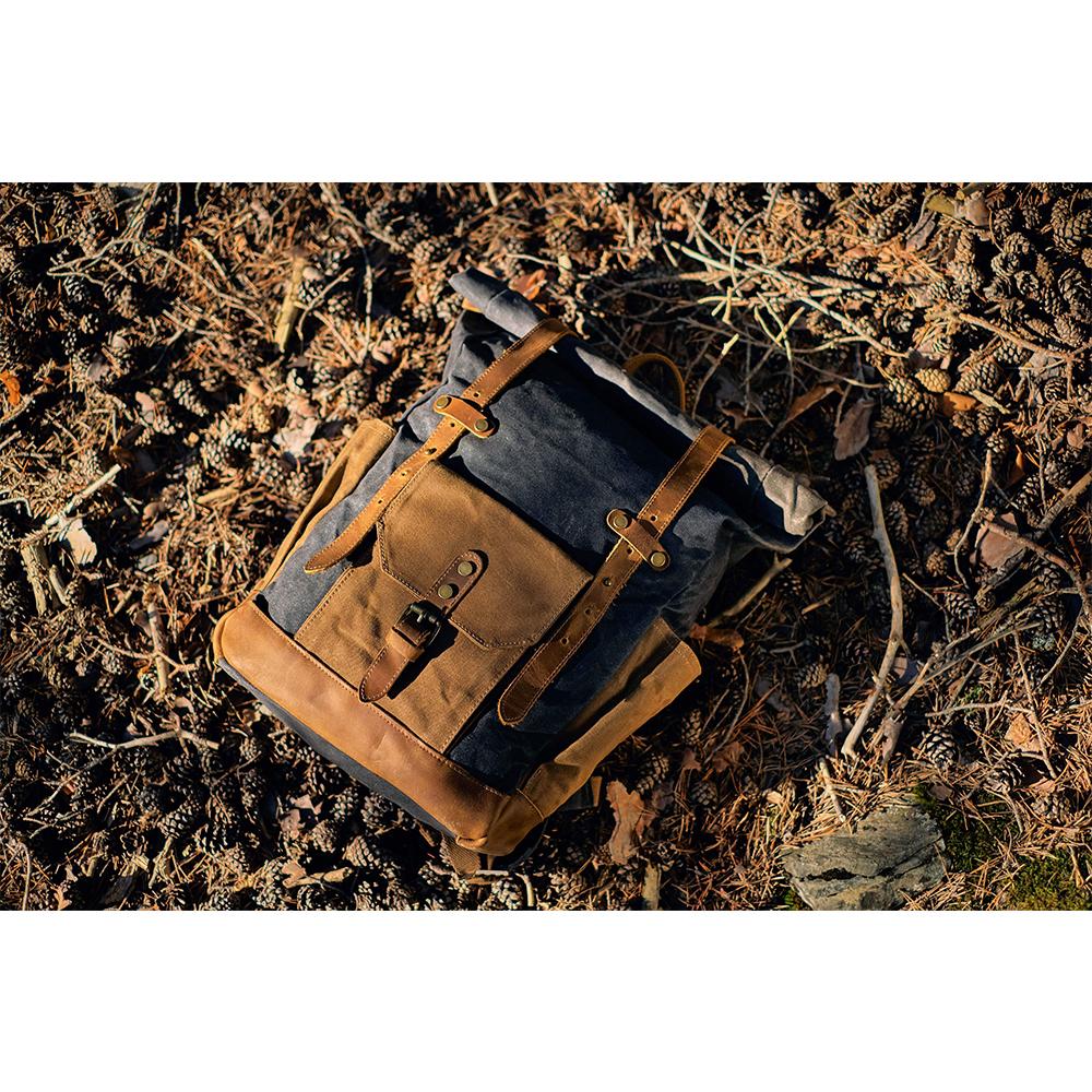 Daylesford waxed canvas rolltop backpack — Beverley Lane