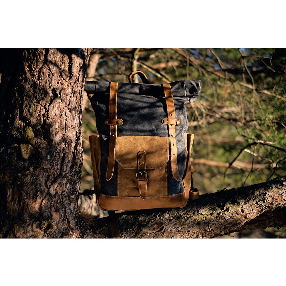 Daylesford waxed canvas rolltop backpack — Beverley Lane