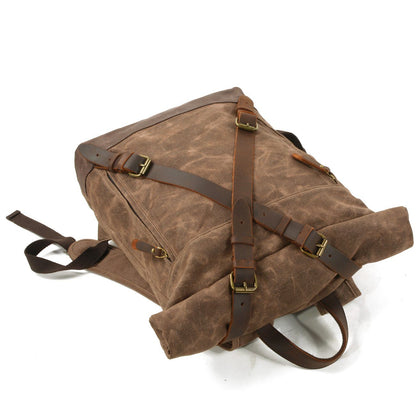 Invercargill waxed canvas rolltop backpack — Beverley Lane