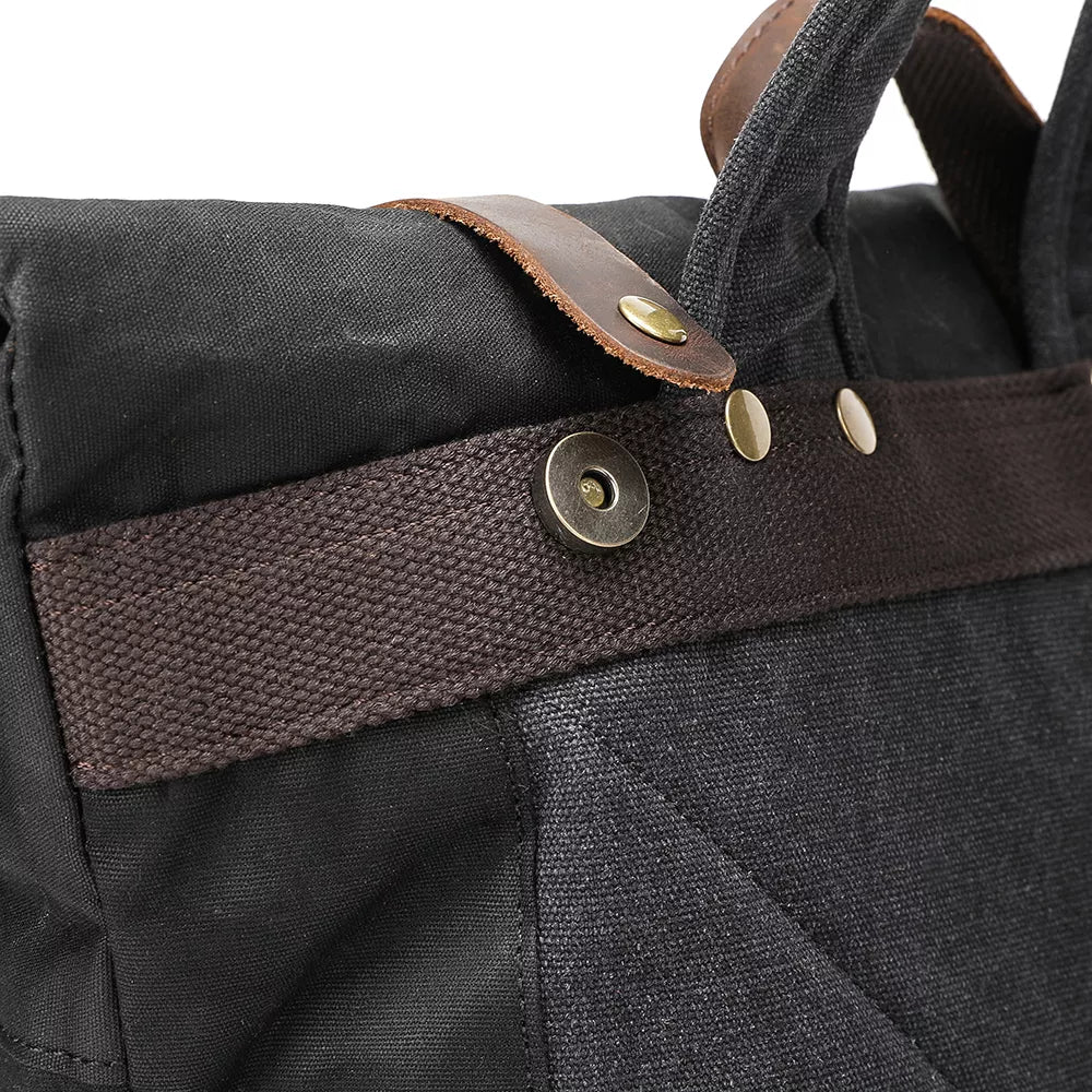 Invercargill waxed canvas rolltop backpack — Beverley Lane
