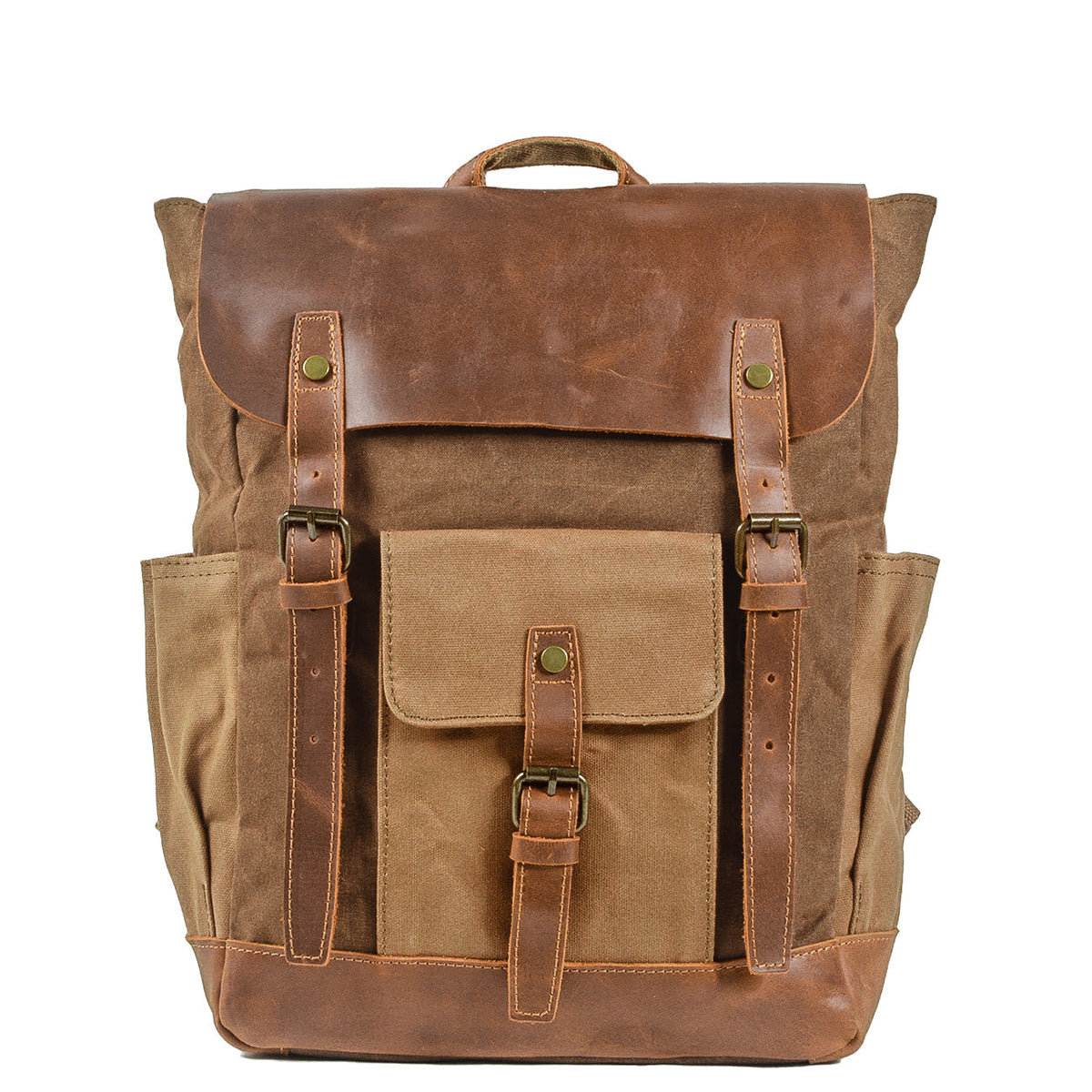 Alice Springs waxed canvas laptop backpack in Coffee Brown — Beverley Lane