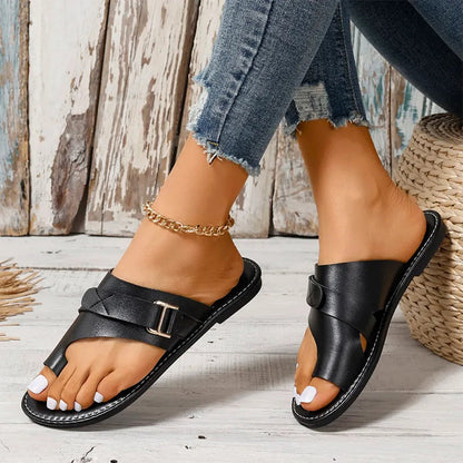 Katherine | Premium Orthopaedic Sandals in Faux Leather