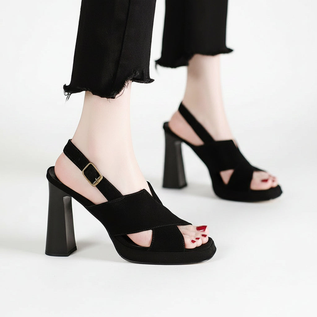 Helma | Elegant Sandals with High Heel and Open Toe